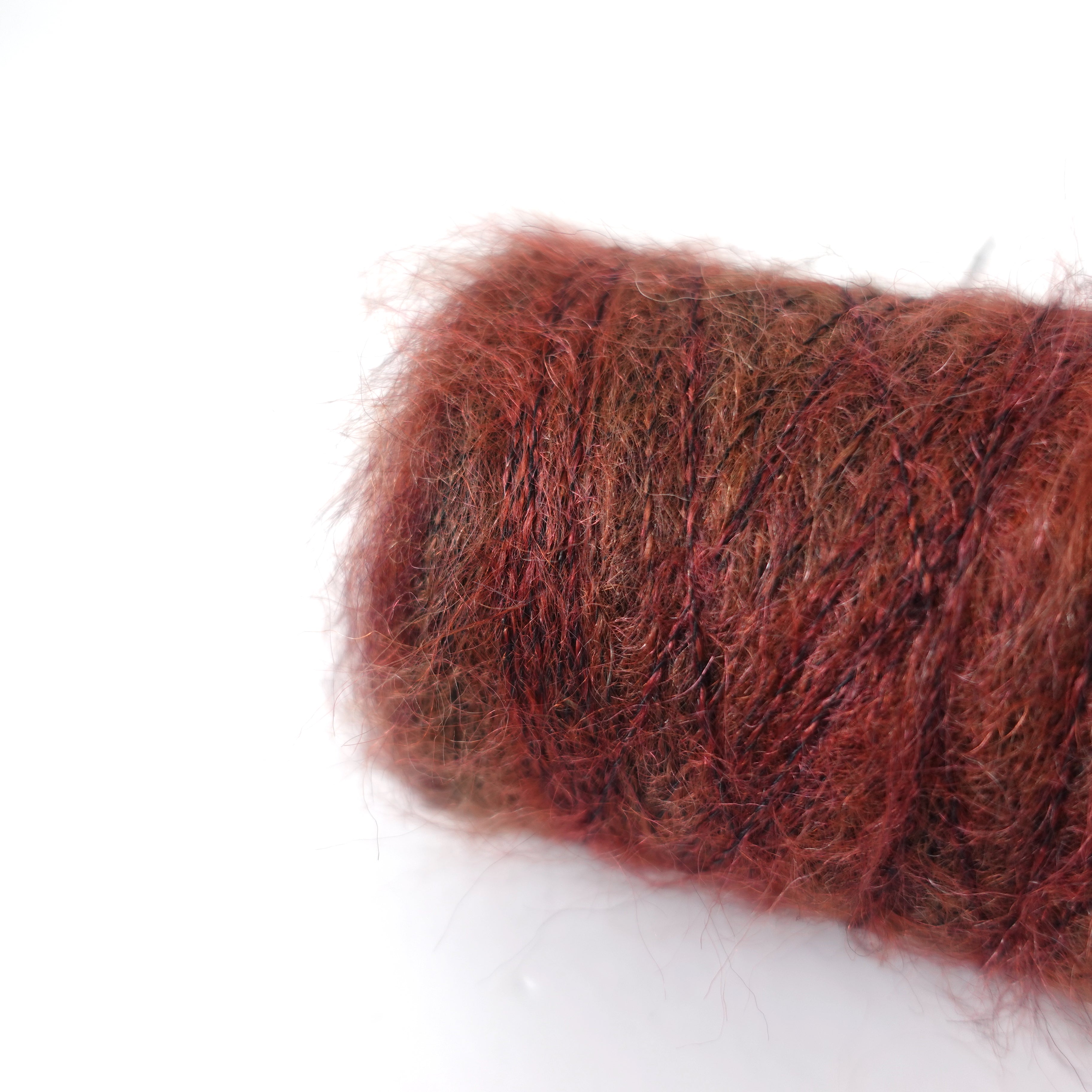 1/3 Gradient mohair - brown pink kasuri