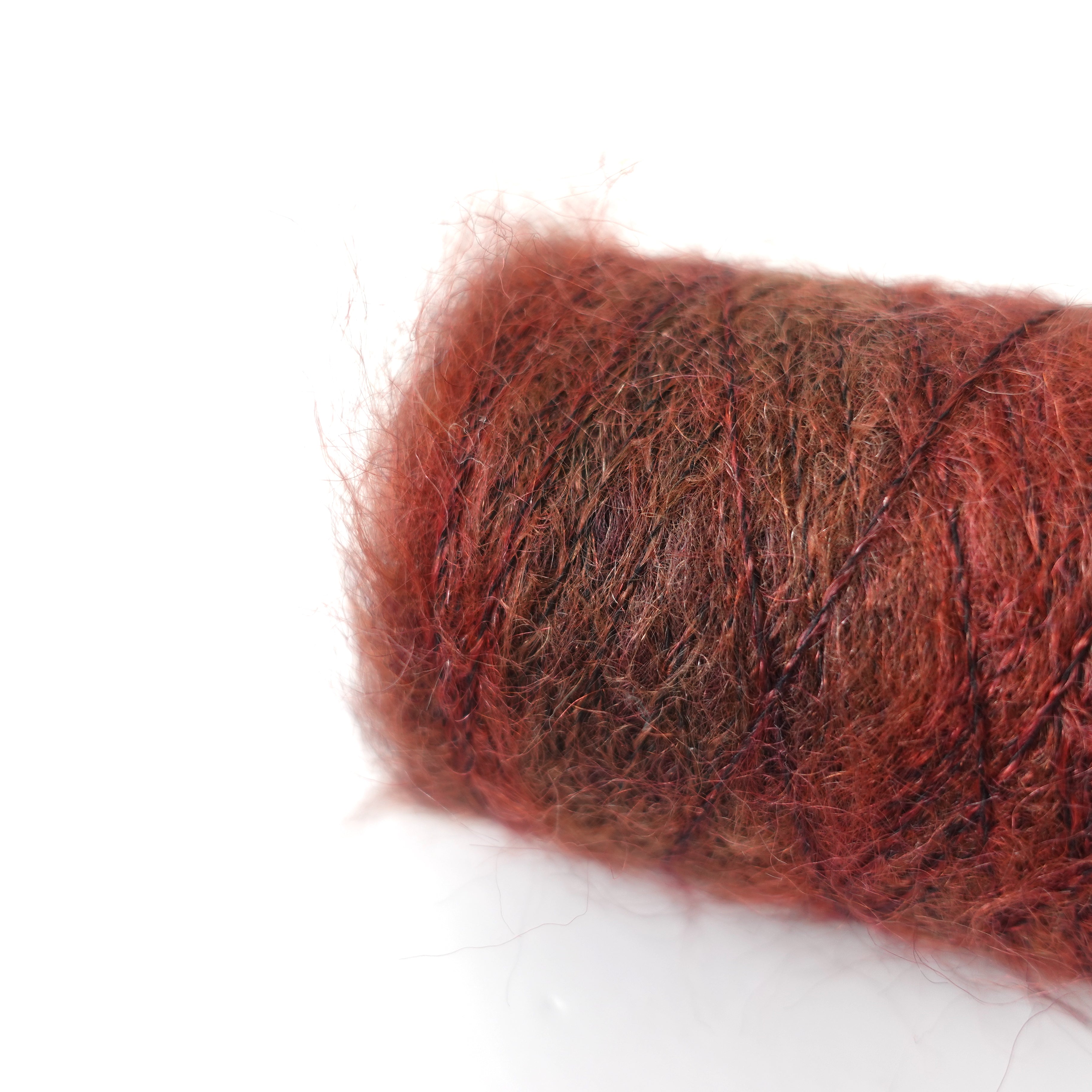 1/3 Gradient mohair - brown pink kasuri